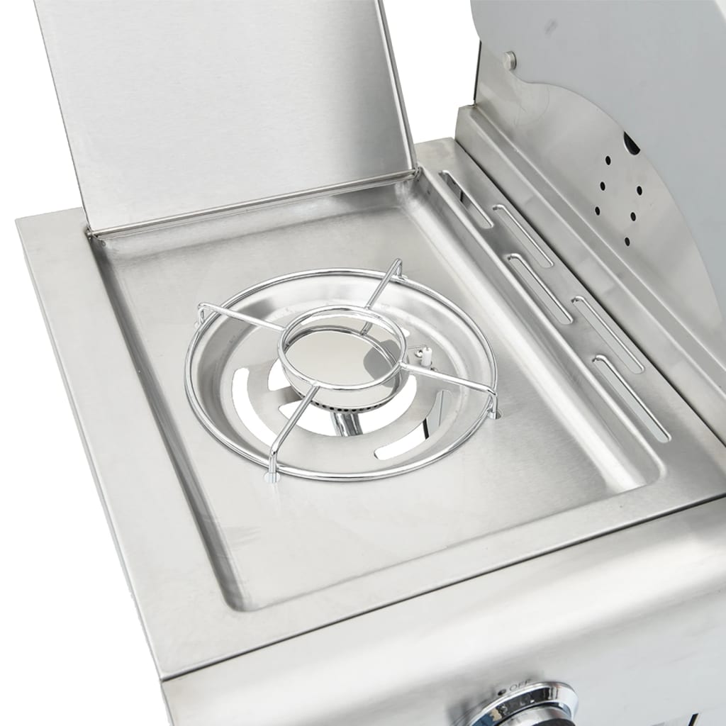 Gas Bbq Grill With Silver Stainless Steel