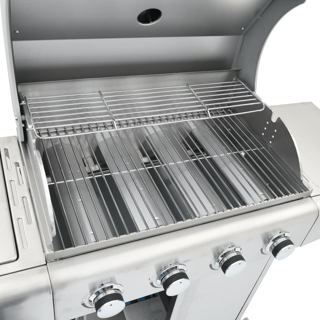 Gas Bbq Grill With Silver Stainless Steel