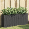 Garden Planters With 2 Pots 2 Pcs 90X20X40 Cm Poly Rattan