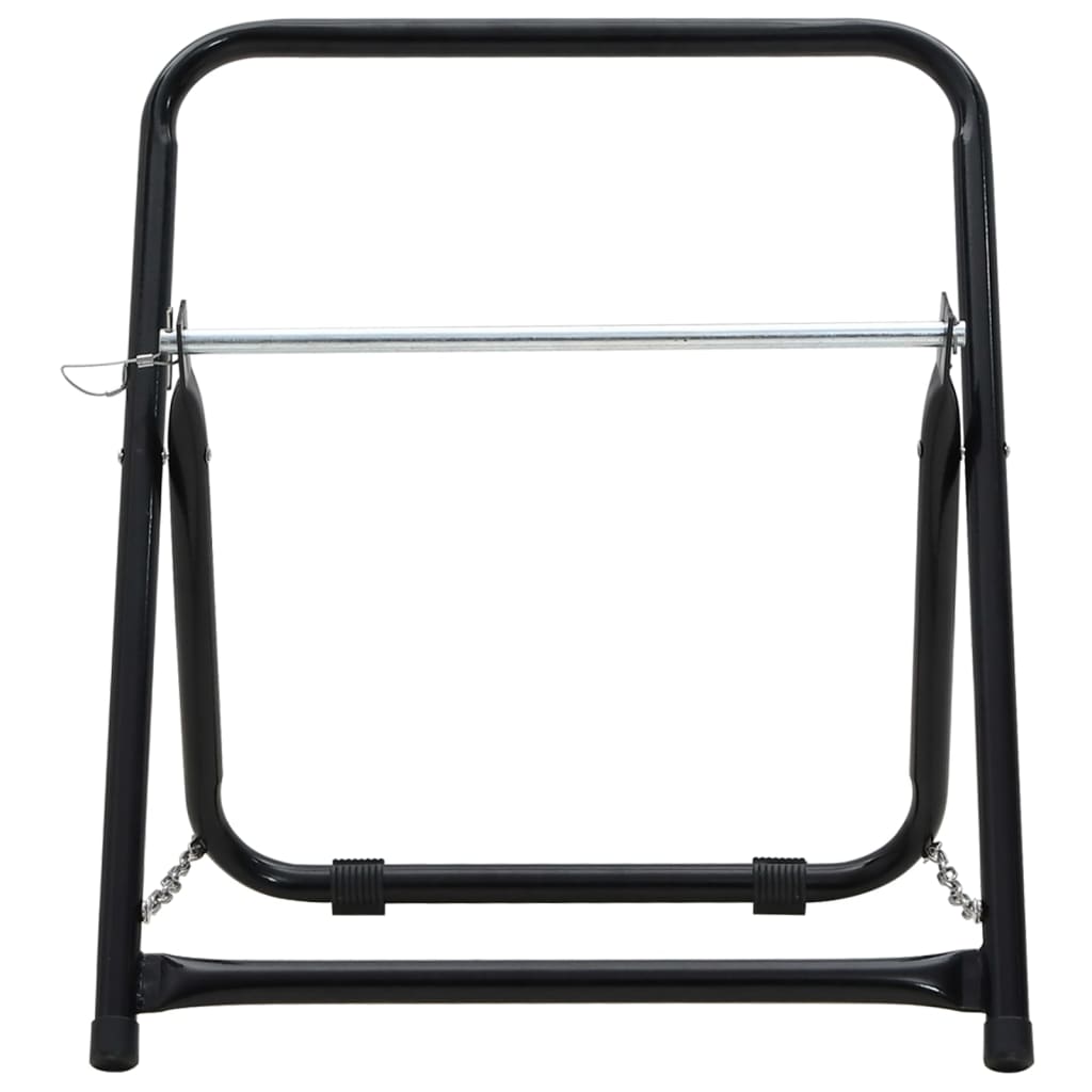 Hose Reel Cart 48 Cm 45 Kg Black Powder-Coated Steel