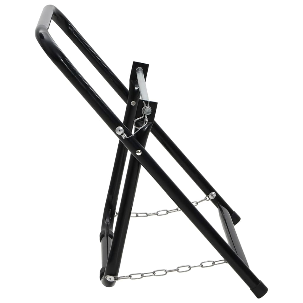 Hose Reel Cart 48 Cm 45 Kg Black Powder-Coated Steel