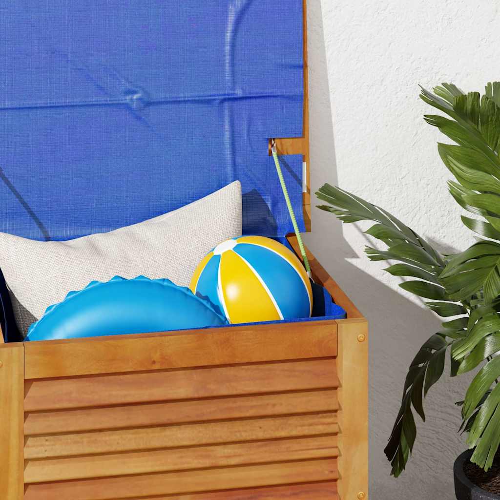 Garden Storage Box With Louver Solid Wood Acacia