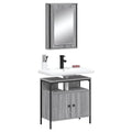 2 Piece Bathroom Furniture Set Engineered Wood