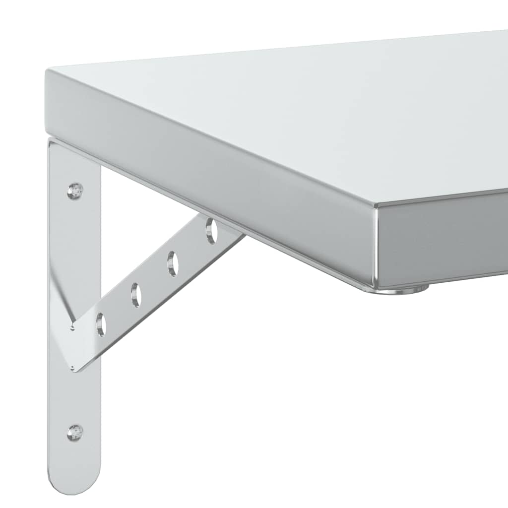 Wall Shelves 2 Pcs Stainless Steel