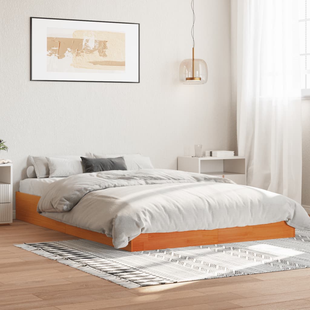 Bed Frame Without Mattress Solid Wood Single Single
