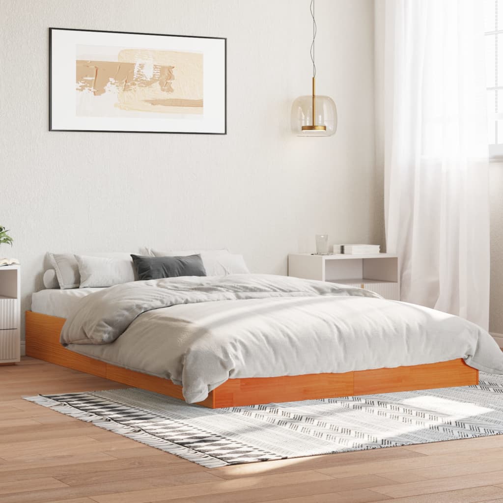Bed Frame Without Mattress Solid Wood Single Single