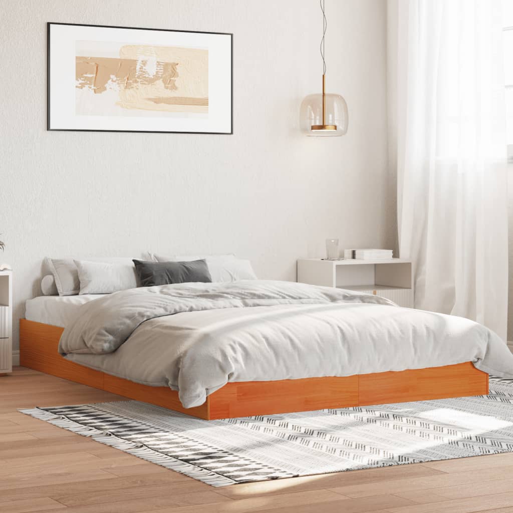 Bed Frame Without Mattress Solid Wood Single Single
