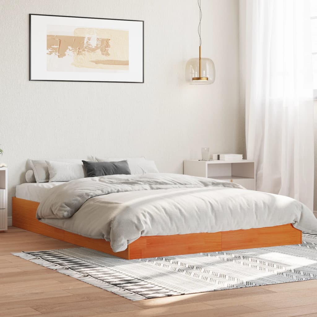 Bed Frame Without Mattress Solid Wood Single Single