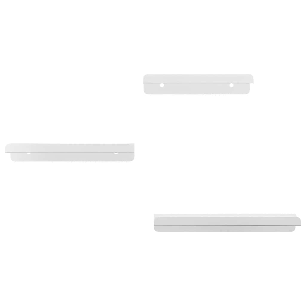 Wall Shelf 3x Stainless Steel Shelves Floating Storage Display Kitchen Silver 30