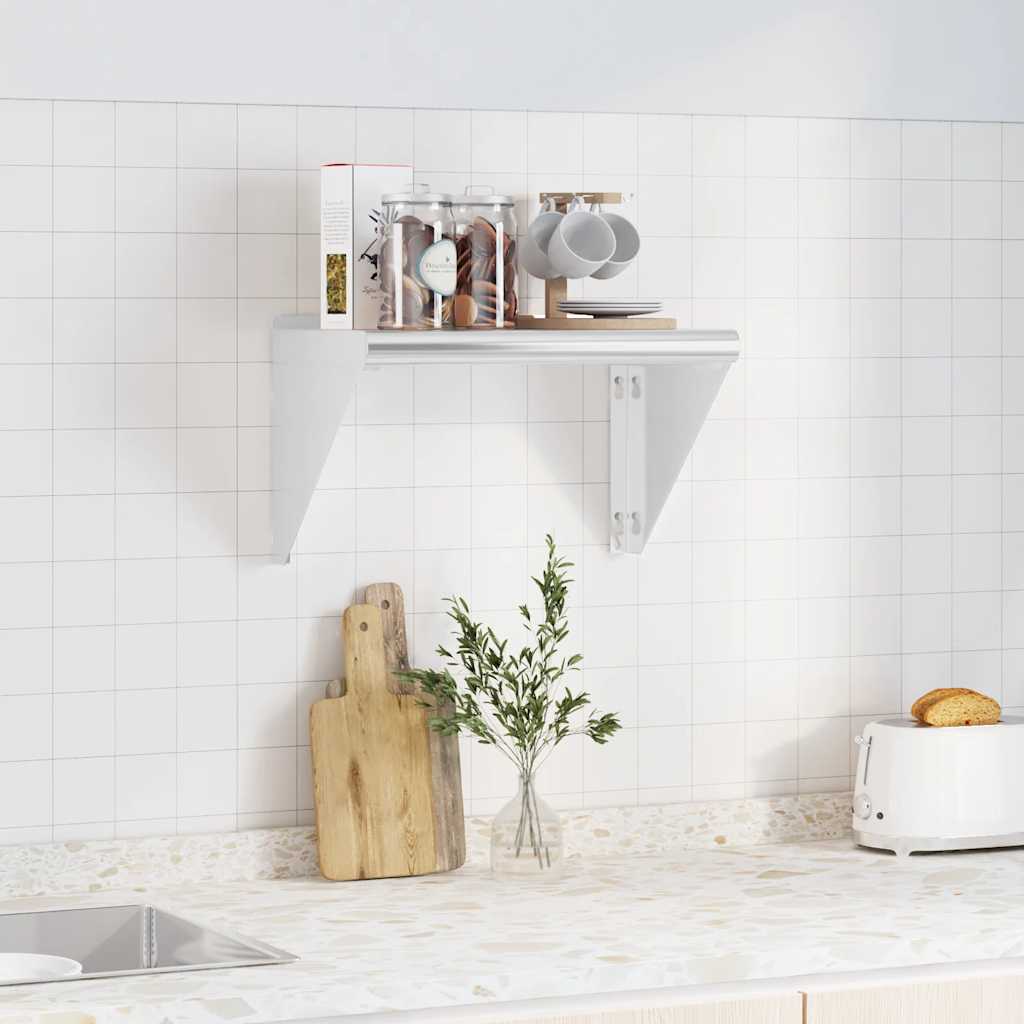 Wall Shelf Silver Stainless Steel