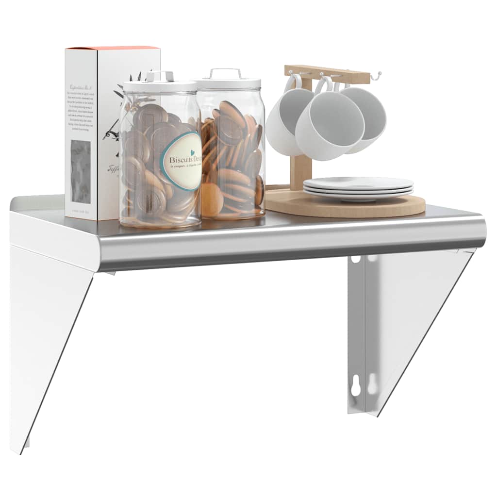 Wall Shelf Silver Stainless Steel
