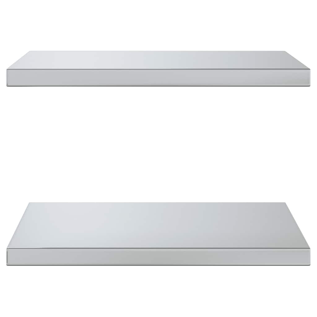 Wall Shelves 2 Pcs Stainless Steel