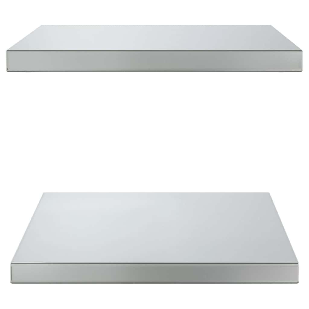 Wall Shelves 2 Pcs Stainless Steel