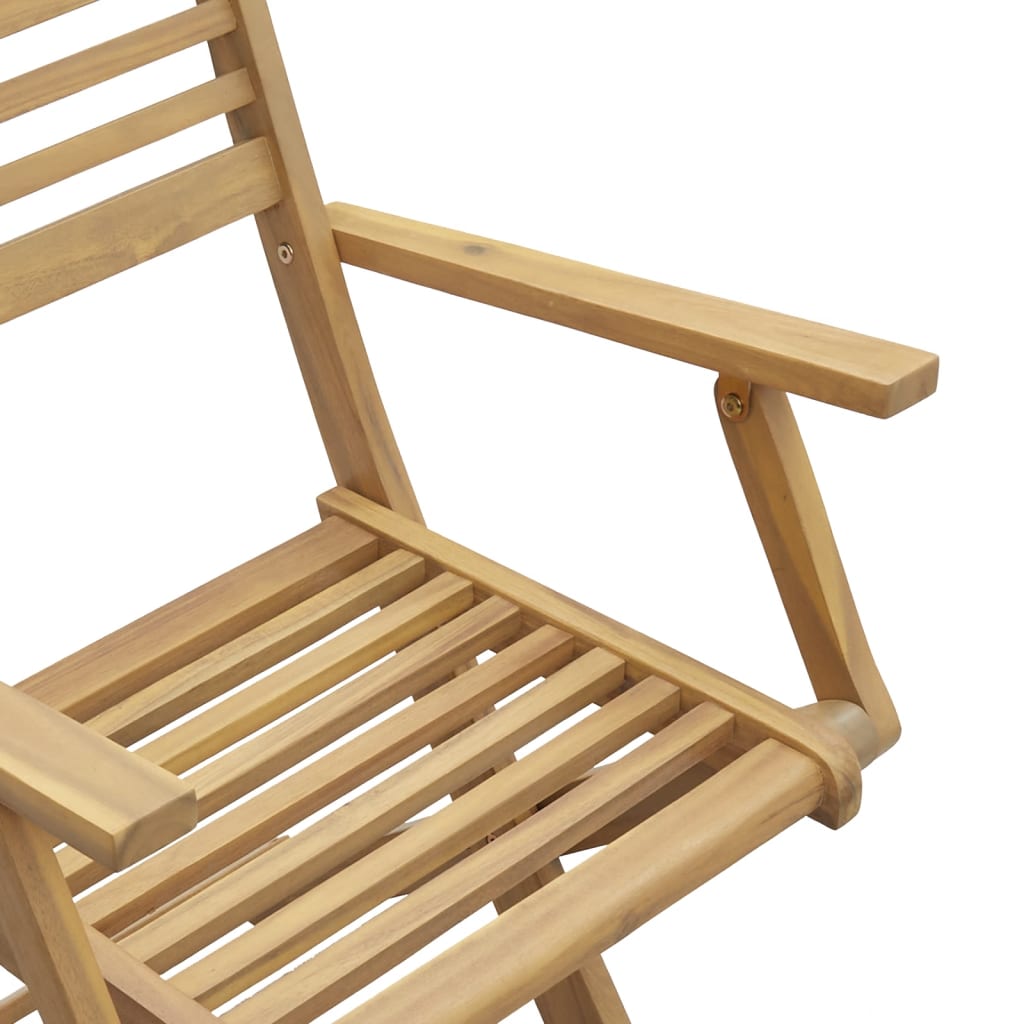 Folding Garden Chairs 8 Pcs 54.5X61.5X86.5 Cm Solid Wood Acacia