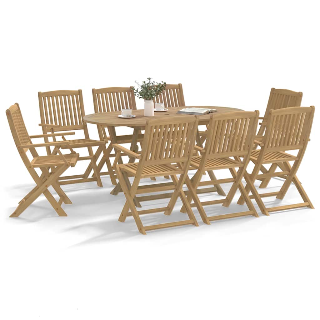 Folding Garden Chairs 2 Pcs 54X61X88 Cm Solid Wood Acacia