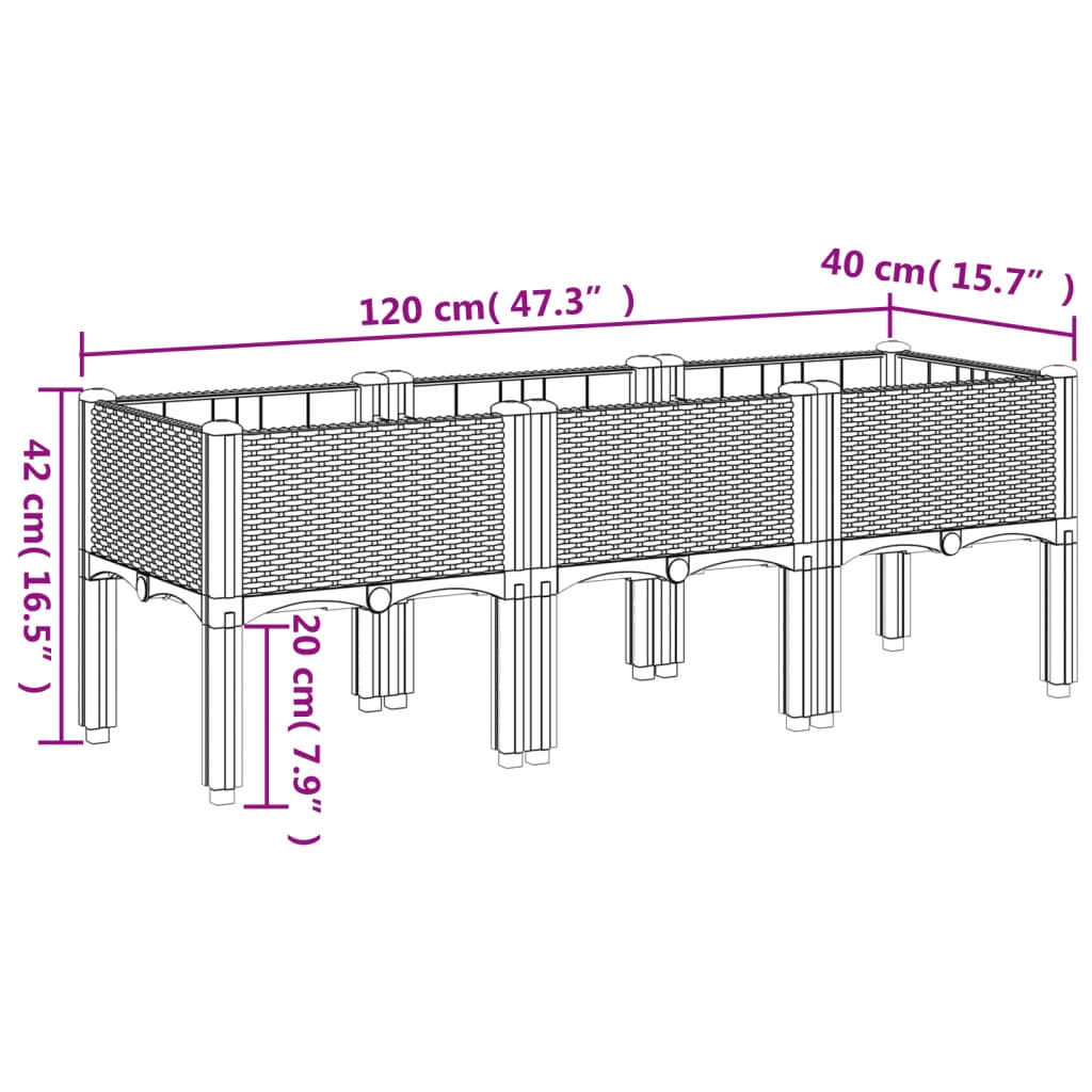 Garden Planter With Legs Pp