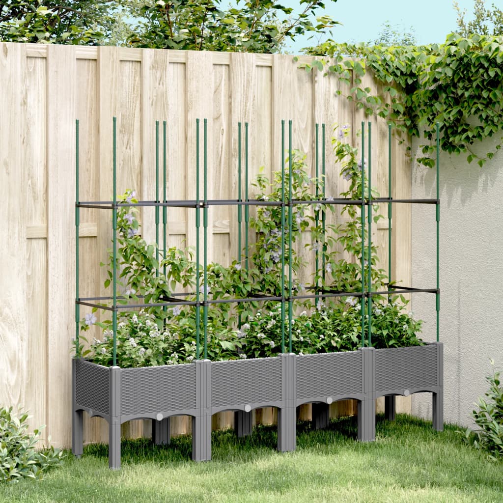 Garden Planter With Trellis Pp