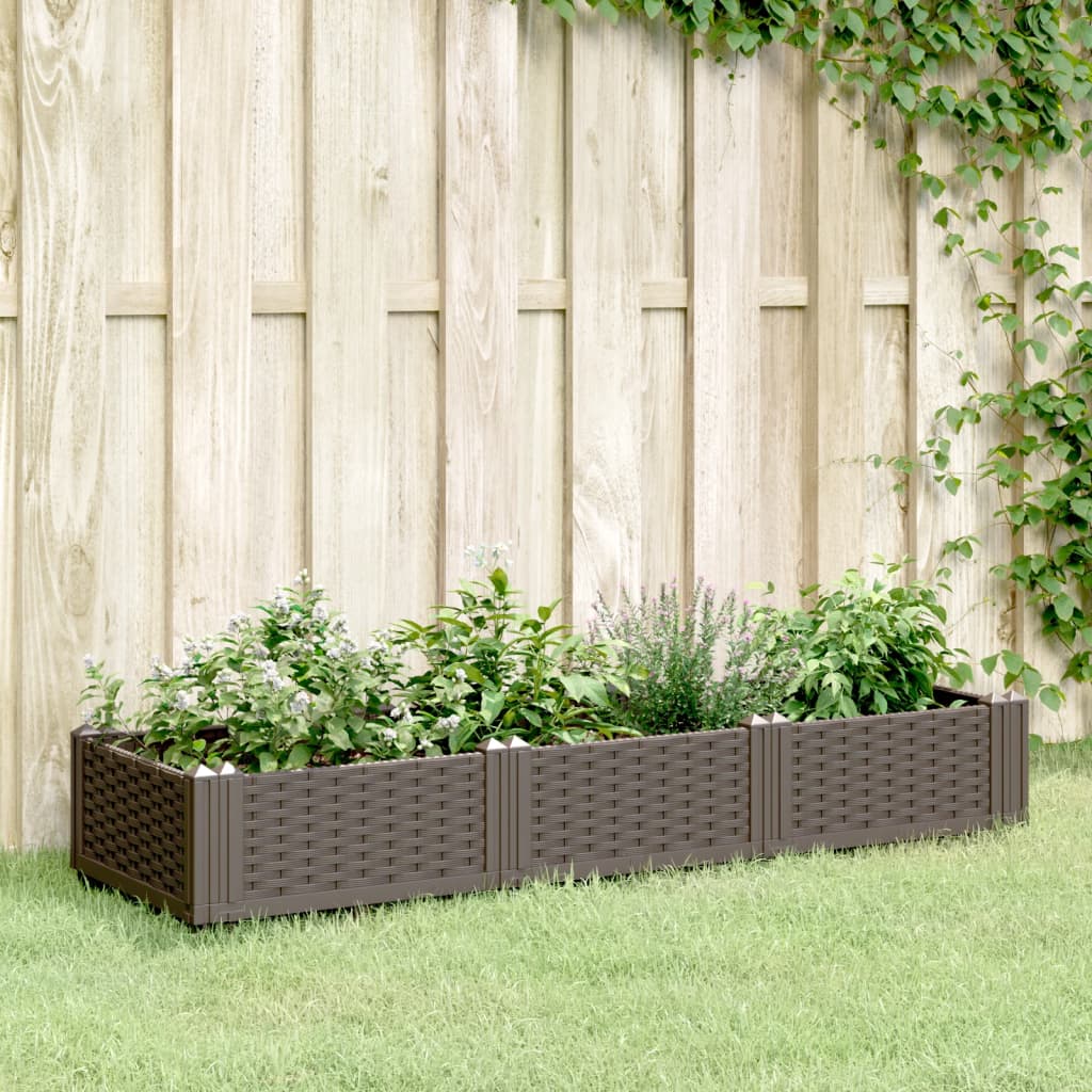 Garden Planter With Pegs 123.5X43.5X43.5 Cm Pp