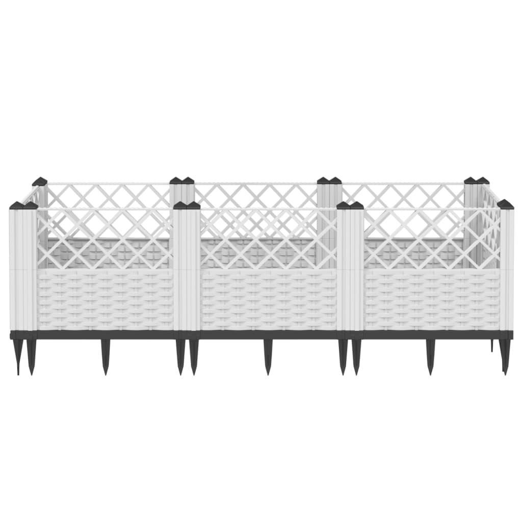 Garden Planter With Pegs 123.5X43.5X43.5 Cm Pp