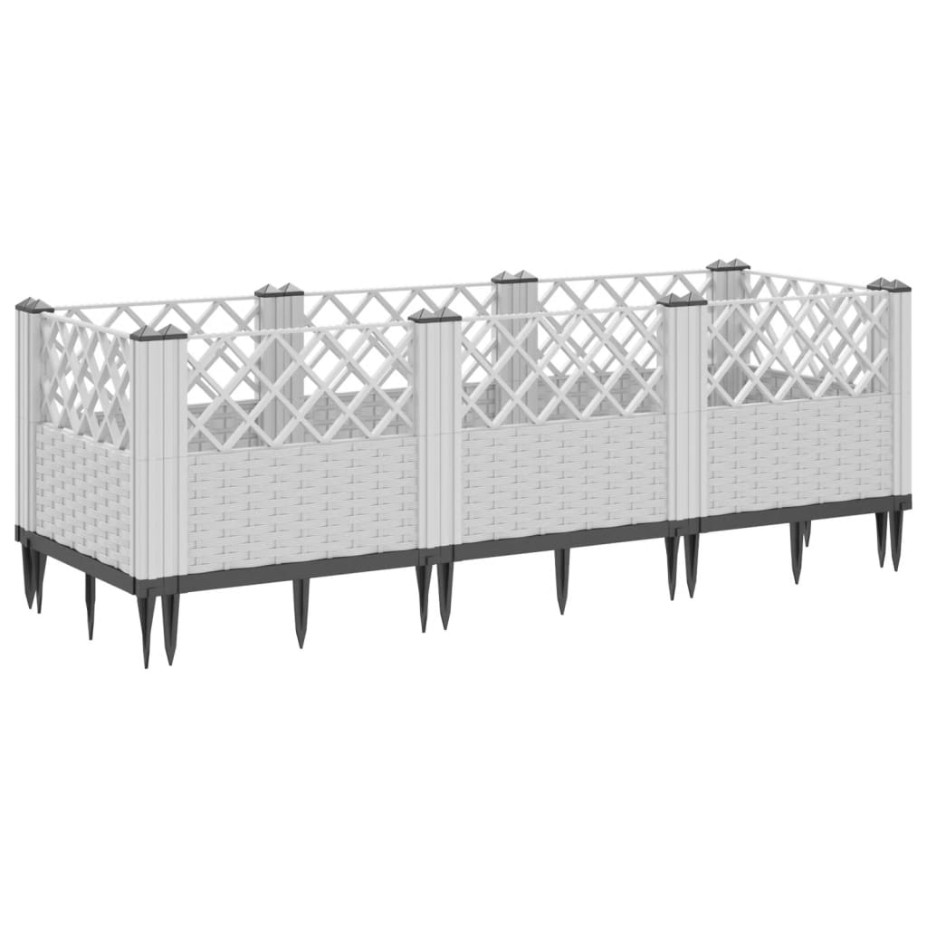 Garden Planter With Pegs 123.5X43.5X43.5 Cm Pp