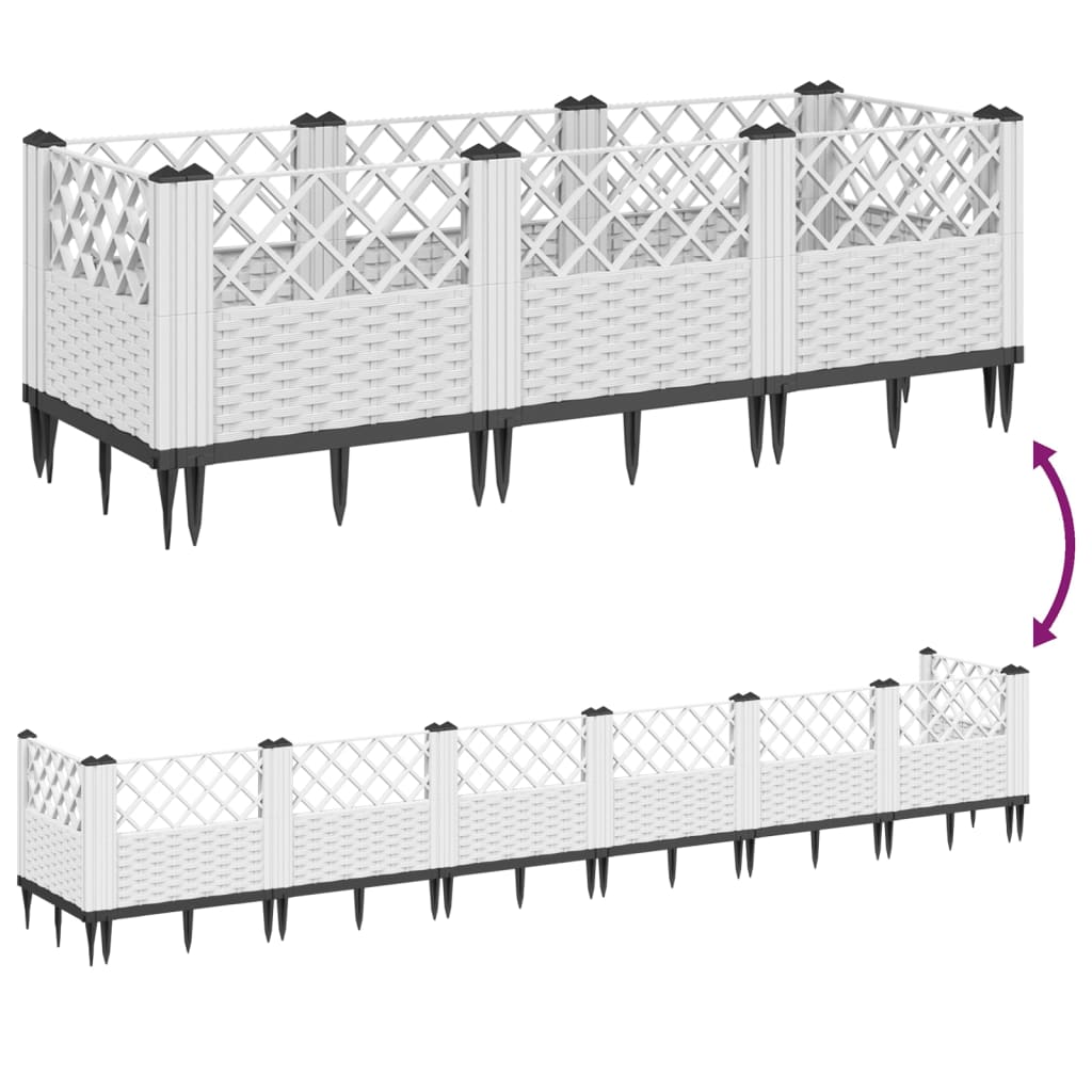 Garden Planter With Pegs 123.5X43.5X43.5 Cm Pp