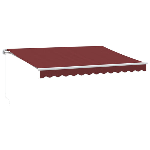 Manual Retractable Awning Burgundy 350X250 Cm