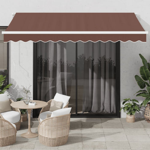 Manual Retractable Awning Brown 350X250 Cm