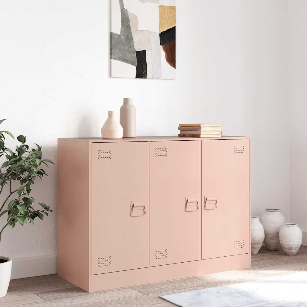 Sideboard 99X39X73 Cm Steel Black Mustard Yellow Pink Anthracite Olive Green LED