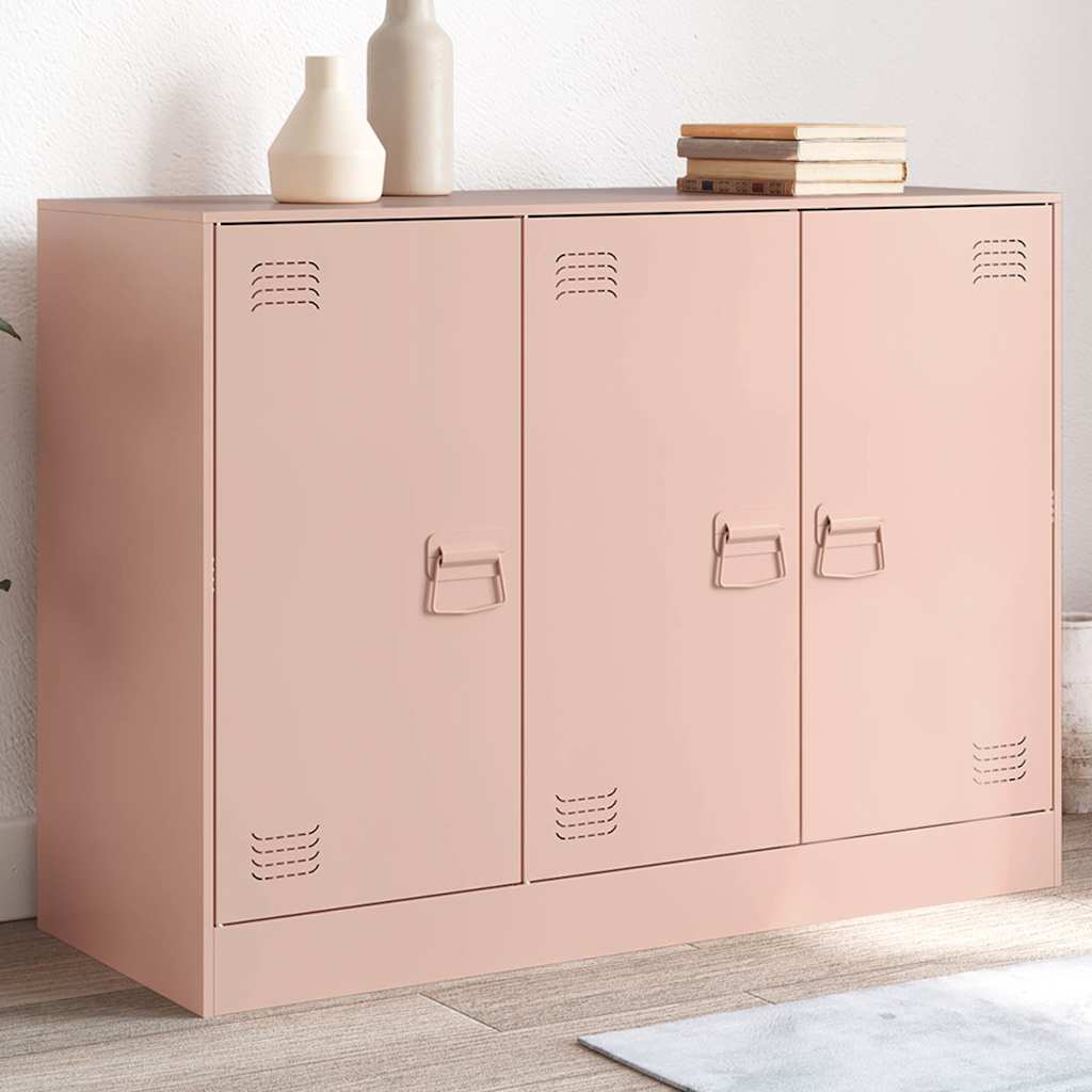 Sideboard 99X39X73 Cm Steel Black Mustard Yellow Pink Anthracite Olive Green LED