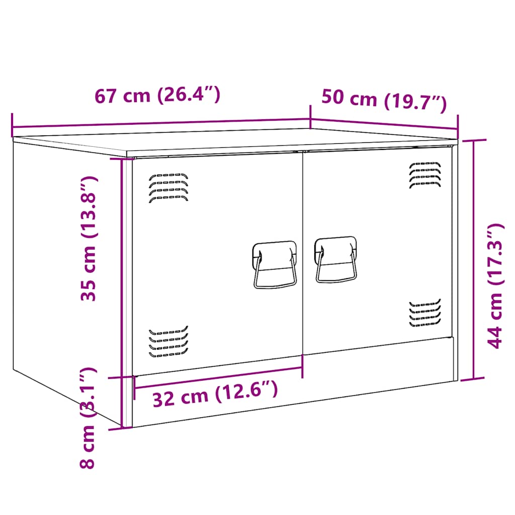 Coffee Table 67X50X44 Cm Steel