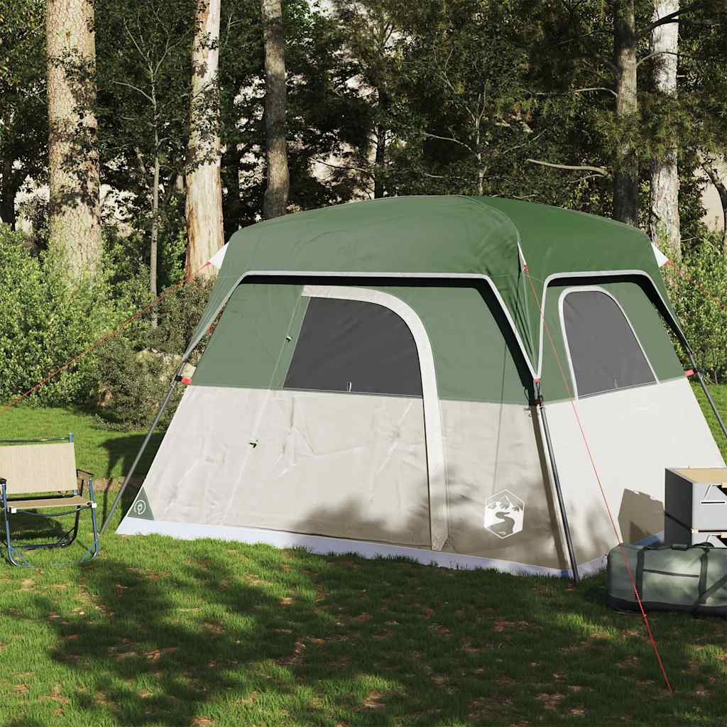 Tents Camping Tent Cabin Waterproof orange blue green 4-person 6-person Foldable