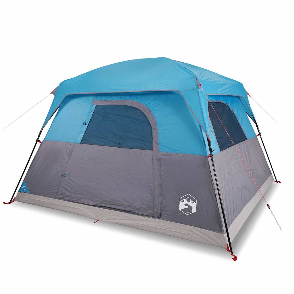 Tents Camping Tent Cabin Waterproof orange blue green 4-person 6-person Foldable