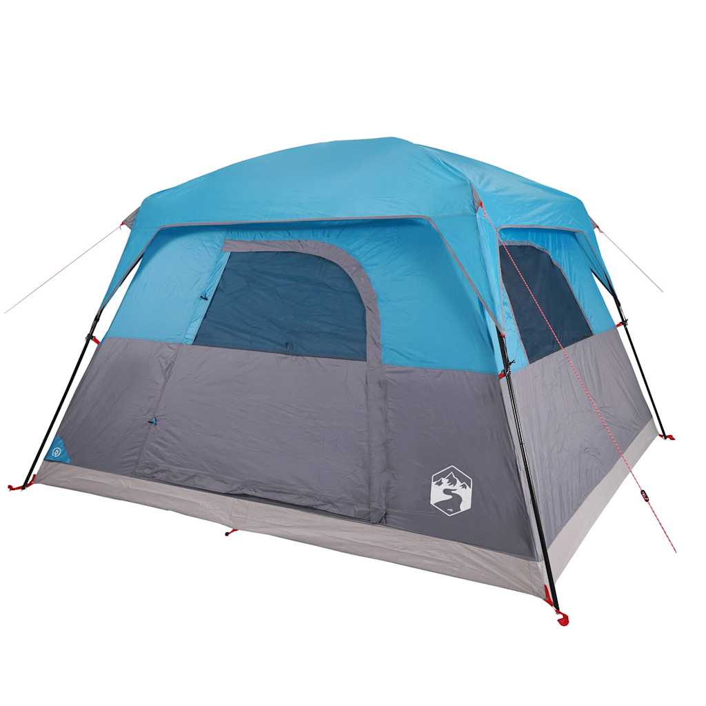 Tents Camping Tent Cabin Waterproof orange blue green 4-person 6-person Foldable