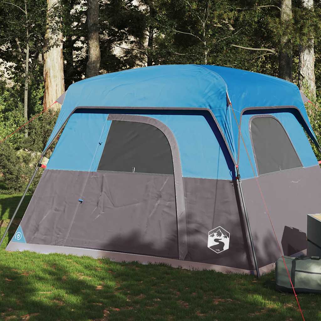 Tents Camping Tent Cabin Waterproof orange blue green 4-person 6-person Foldable