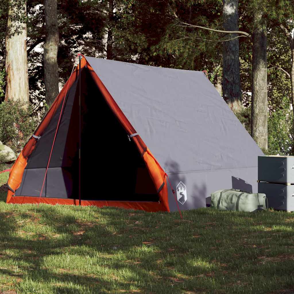 Tents Camping Tent A-Frame 2-Person Waterproof grey and orange green white 210 c