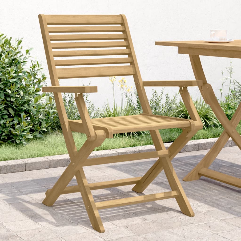 Folding Garden Chairs 8 Pcs 54.5X61.5X86.5 Cm Solid Wood Acacia
