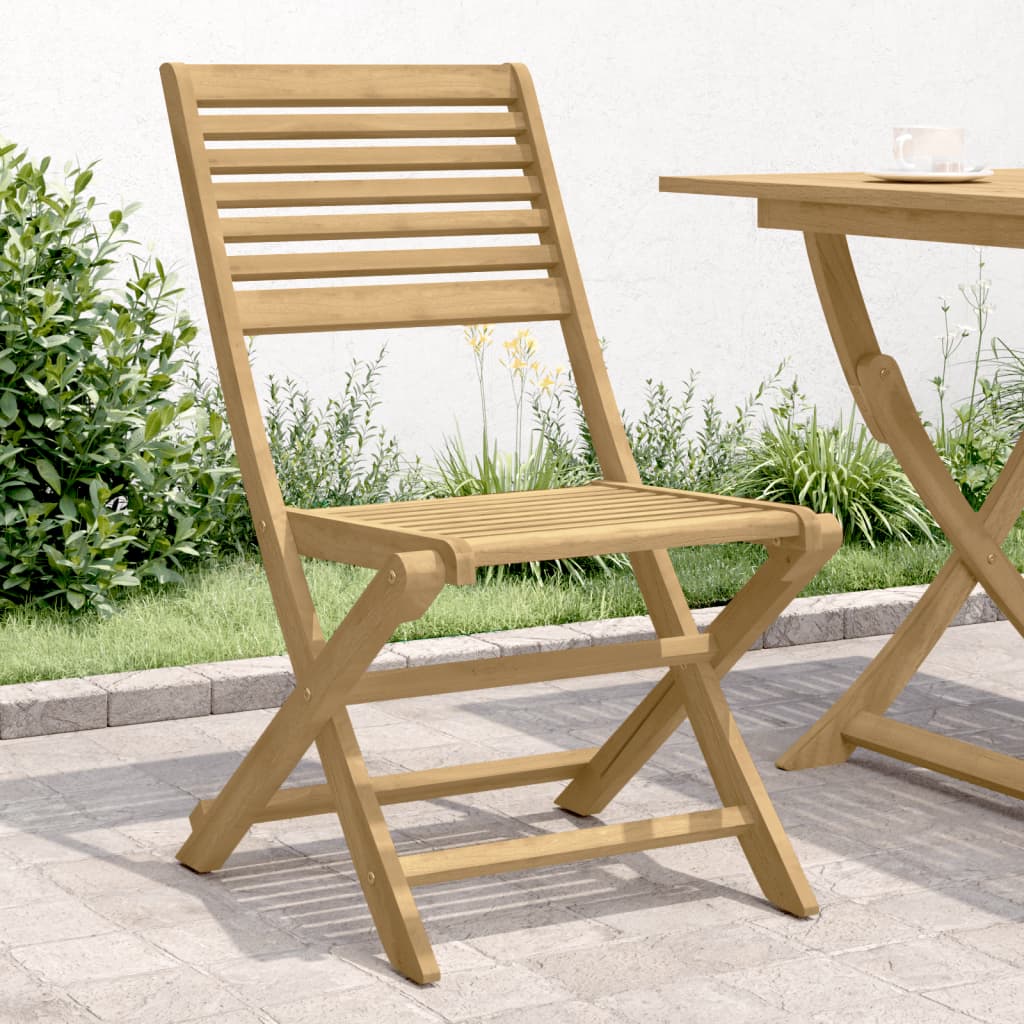 Folding Garden Chairs 8 Pcs 54.5X61.5X86.5 Cm Solid Wood Acacia