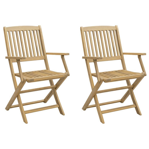 Folding Garden Chairs 2 Pcs 54X61X88 Cm Solid Wood Acacia