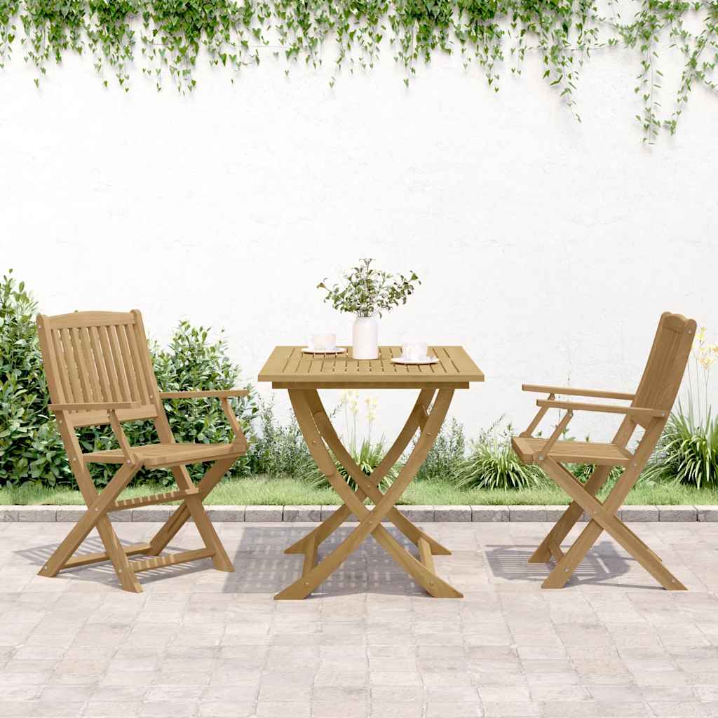 Folding Garden Chairs 2 Pcs 54X61X88 Cm Solid Wood Acacia