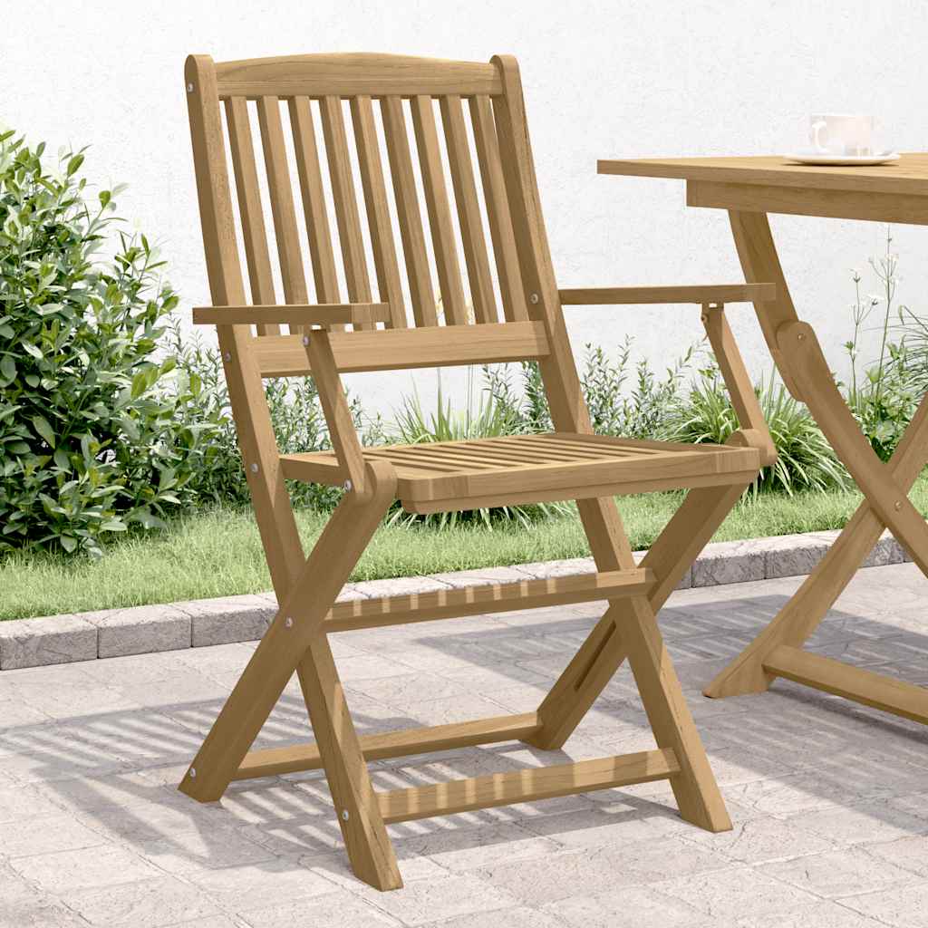 Folding Garden Chairs 2 Pcs 54X61X88 Cm Solid Wood Acacia