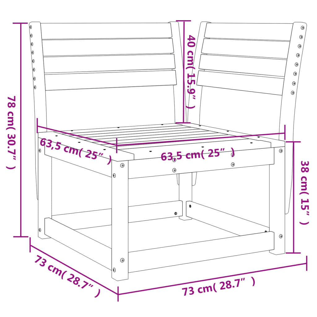 Garden Sofa | | Solid Pine Wood | Small | Modular | Garden Sofa