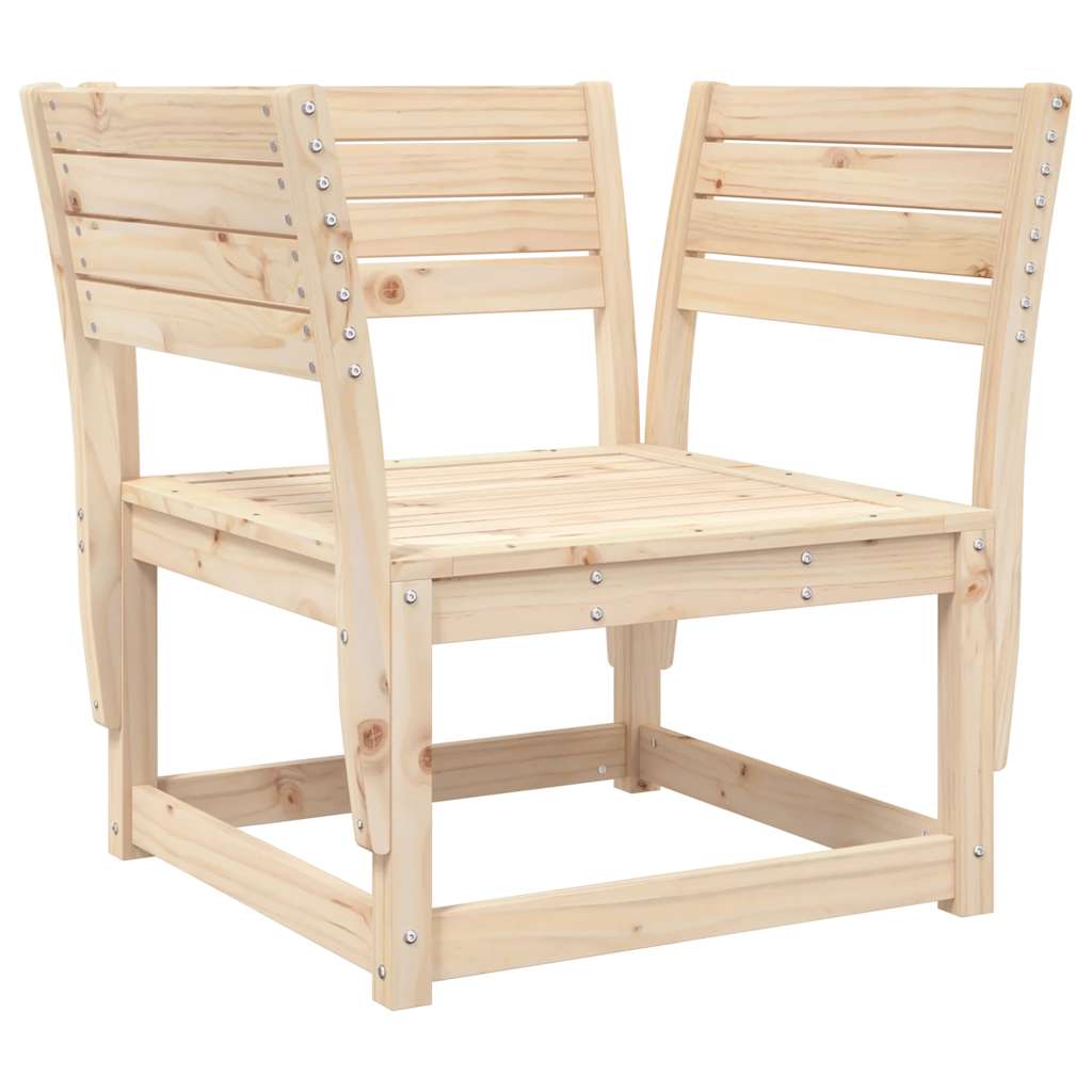 Outdoor Sofas Garden Sofa Grey Solid Pine Wood Medium Modular Natural Pine 83 Cm