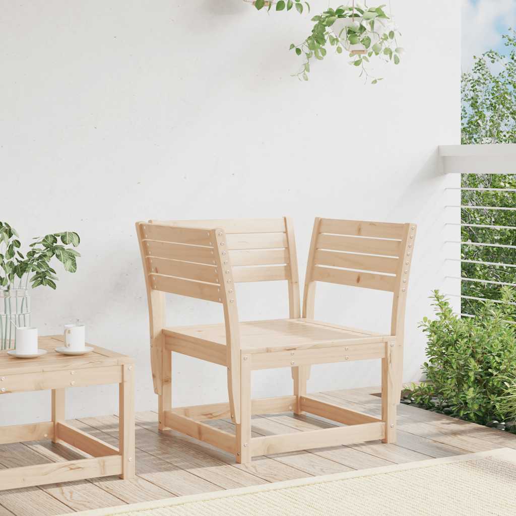 Outdoor Sofas Garden Sofa Grey Solid Pine Wood Medium Modular Natural Pine 83 Cm