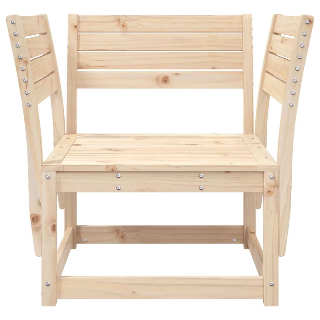 Outdoor Sofas Garden Sofa Grey Solid Pine Wood Medium Modular Natural Pine 83 Cm
