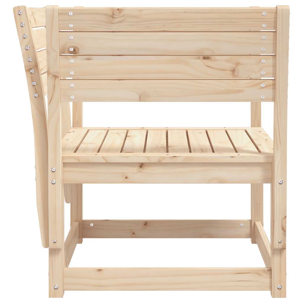 Outdoor Sofas Garden Sofa Grey Solid Pine Wood Medium Modular Natural Pine 83 Cm