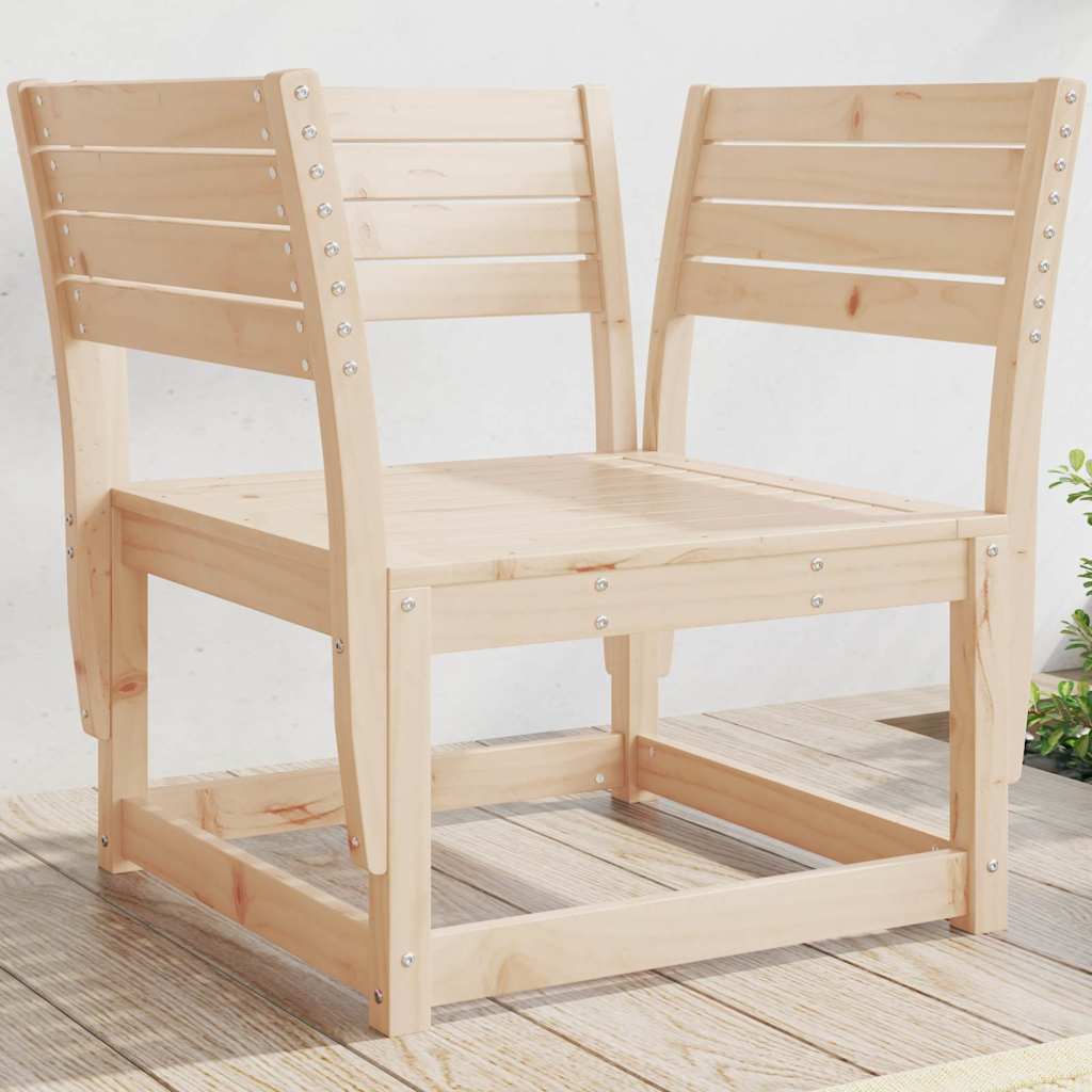 Outdoor Sofas Garden Sofa Grey Solid Pine Wood Medium Modular Natural Pine 83 Cm