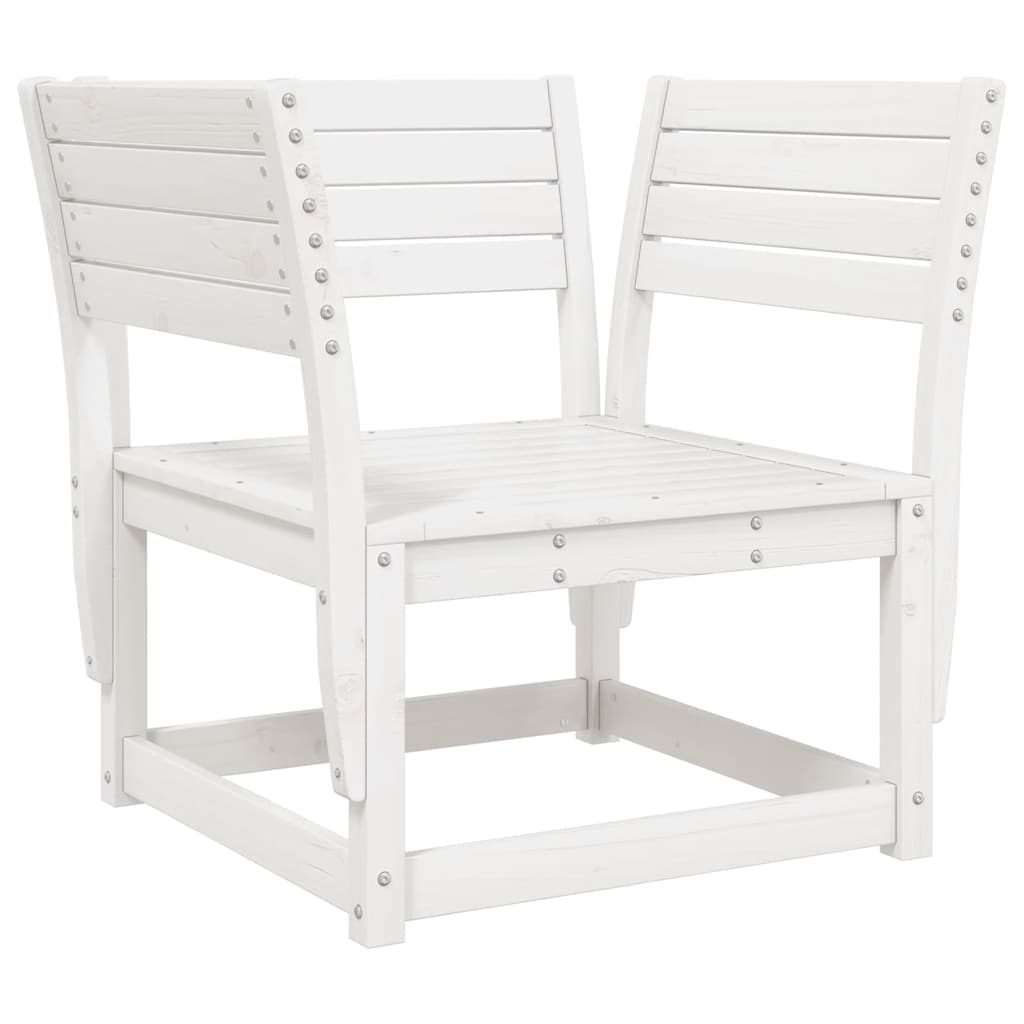 Outdoor Sofas Garden Sofa Grey Solid Pine Wood Medium Modular Natural Pine 83 Cm