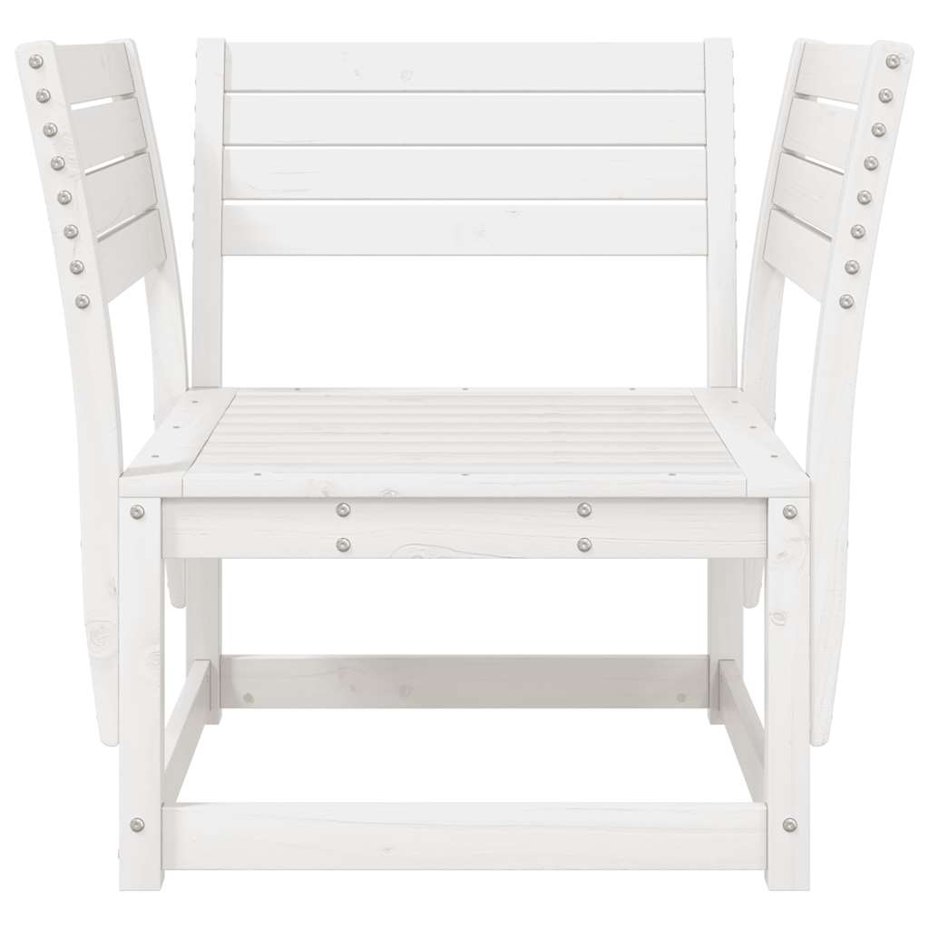 Outdoor Sofas Garden Sofa Grey Solid Pine Wood Medium Modular Natural Pine 83 Cm