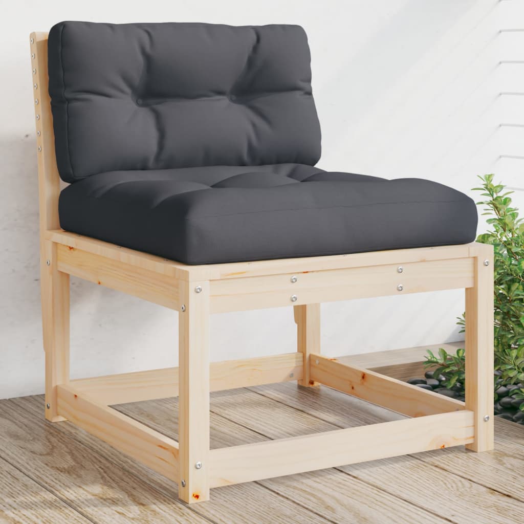 Garden Sofa | And Anthracite | Solid Pine Wood, Polyester | Medium