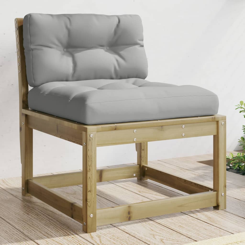 Garden Sofa | And Anthracite | Solid Pine Wood, Polyester | Medium
